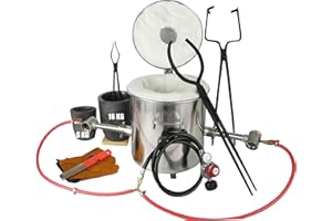 LSMIITTH 16KG(35LBs) Large Capacity Propane Furnace w/Tongs & Crucible for Gold Silver Jewelry Making Foundry Furnace Kiln Metal Smelter Scrap Metal Recycle