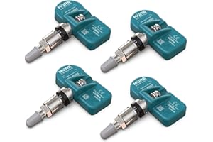 MOBILETRON MORESENSOR Signature Series 433MHz TPMS Tire Pressure Sensor 4-Pack | Preprogrammed for Select 850+ European/American Brand Models | Replacement for 56029398AA | Clamp-in | NX-S033-4