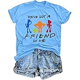 You've Got A Friend Shirt Women Magical Shirt Funny Letter Print Tee Family Holiday Vacation Short Sleeve Tops