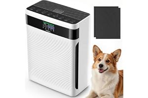 Air Purifier for Home with Pets, H13 HEPA & Washable Filter, Helps Capture Pet Hair, Dander, Dust & Odors, PM2.5 Sensor Smart