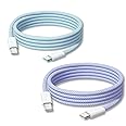 3FT USB C Cable,USB C to USB C Cable [2-Pack] Android Auto Cable Short USB Type C Cable Braided Car Cord for Google Pixel 9 Pro XL 8 Pro 8 7a 7 6a 6 5XL, Samsung Galaxy S23 Ultra S22 S21 A14 A54 A13