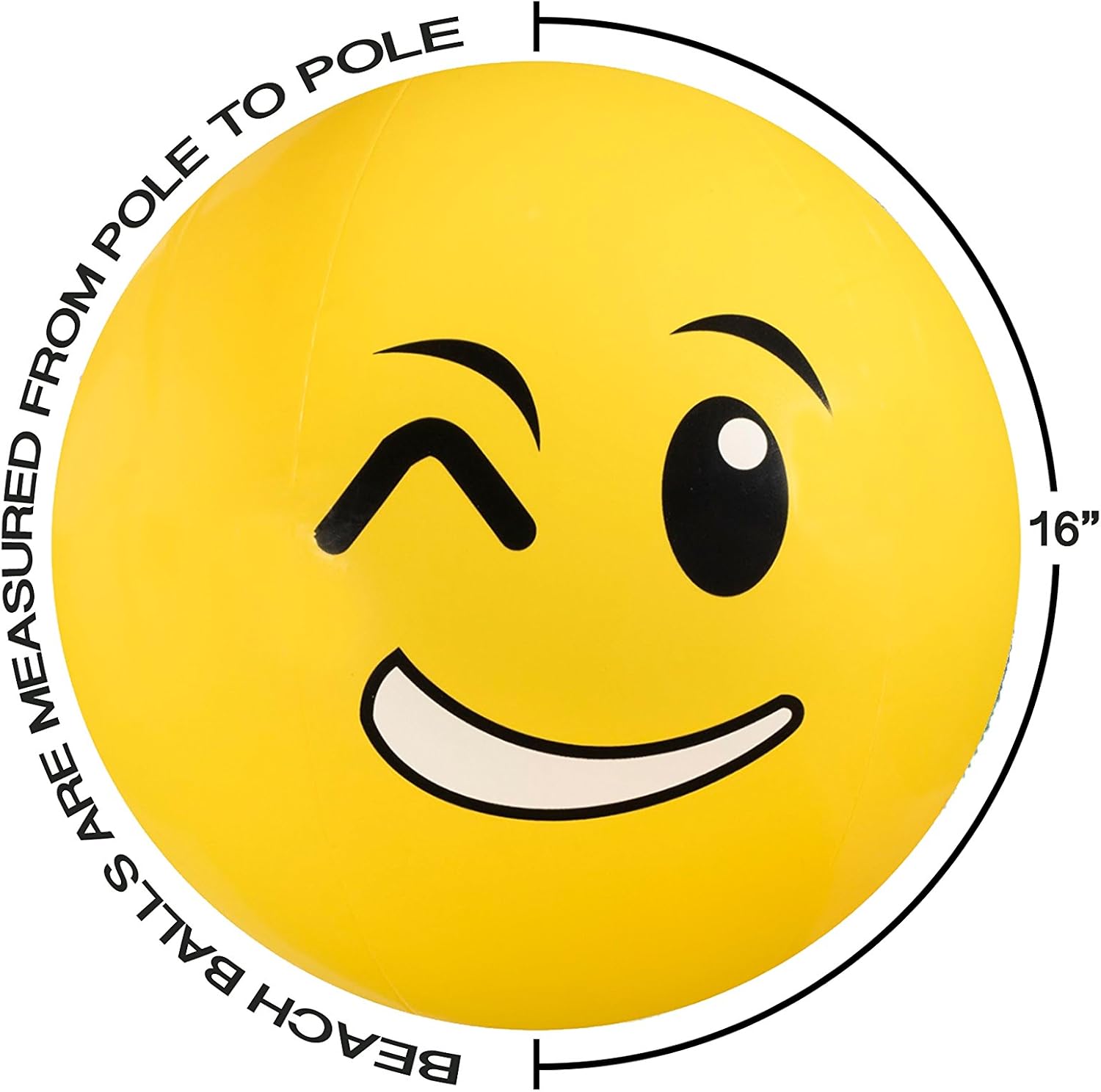 16" Emoji Party Pack Inflatable Beach Balls - Beach Pool Party Toys (12 Pack): Sports & Outdoors