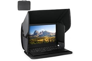 Funria Laptop Sun Shade Foldable Laptops Sun Glare Shield Laptop Sunshade Bag for Working Outside Privacy Screen Hood Lightwe