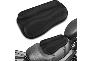 WODHMIEY Motorcycle Seat Cushion, Breathable Seat Pad, Sun and Water Resistant Breathable Cover with Strap and Buckle, Suitab
