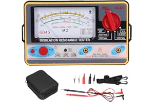 ACOGEDOR Analog Insulation Resistance Tester, DC 100/250/500/1000V and AC 750V and Battery Megohm Meter, 5-2000 Mohm for IR Testing