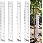 4 Pack Tree Trunk Protector, Spiral Tree Guard Wrap for Bark Protection, Dual Size Adjustable Plastic Tree Covers for Year-Round Garden Use, Durable Shield for Saplings &amp; Shrubs (Standard)