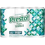 Amazon Brand - Presto! Flex-a-Size Paper Towels, 948 Sheet Count - 158 Sheet per roll (1 Pack of 6), 6 Huge Rolls Equivalent