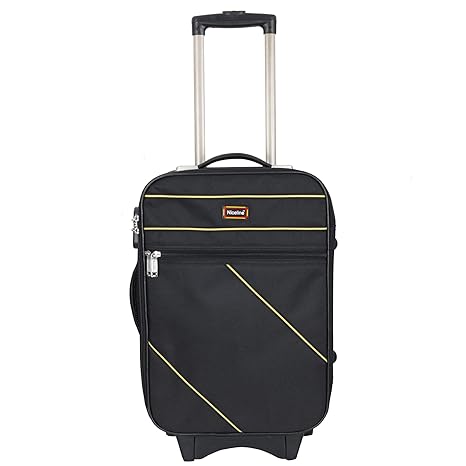 Nice Line Red Polyester 45 litres Inch Travel Duffle Bag/Trolley Bag/Cabin Luggage-Black