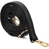Quilax Black PU Leather Purse Strap Adjustable Purse Straps Replacement Crossbody, Shoulder Bag Strap Crossbody Straps for Purses, Briefcase Messenger Bag Handbags