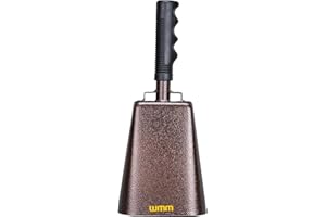 12 Inch Cowbell Noise Maker Steel Cow Bell with Handle Cheering Bell for Sports Events Large Solid Bells and Chimes Percussio