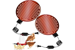 GOYAPPIN Heated Chicken Waterer, 6" Chicken Waterer with Heater 1–5 Gallon, Chicken Water Heater for Winter, Heated Base for Metal or Plastic Chicken Waterers