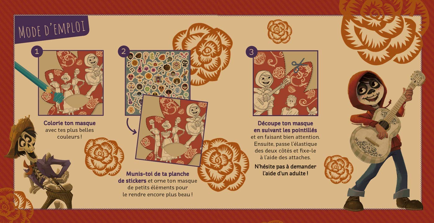 COCO - Pochette Les Ateliers - Masque à décorer - Disney Pixar 