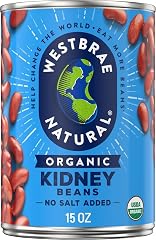 Westbrae Natural Kidney Beans -15 oz | Source of Plant Based Protein and Fiber, Low Fat, Gluten Free