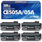 05A CE505A Toner Cartridge Black for HP LaserJet P2055dn P2035 P2030 | Compatible for HP 05A LaserJet P2035 P2035N P2055DN 2055DN 2035N P2050 P2030 P2055X P2055D 2055D 2055X Printer Ink 4 Pack