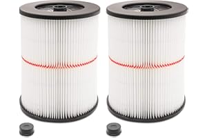 ANBOO 2 Pack Cartridge Filter for Craftsman 17816 9-17816 Wet/Dry Air Filter Replacement Part fit 5/6/8/12/16/32 Gallon & Larger Vacuum Cleaner