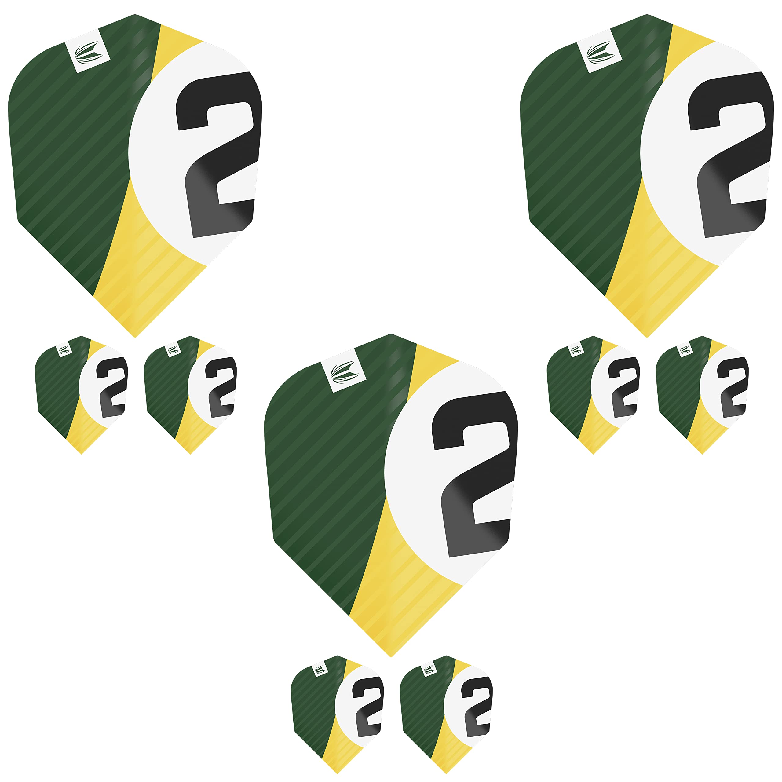 Target Darts Chicane Pro Ultra Darts Flights Set, Size No.6, Green - 9 x 100 Micron Dart Flights Compatible with All Dart Stems - Professional Darts Accessories UK