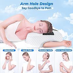 SAHEYER Side Sleeper Pillow with Arm Hole, Upgraded