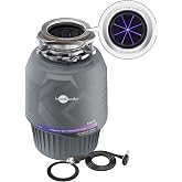 INSINKERATOR Evolution .75HP LED Garbage Disposal &amp; Antimicrobial Flange | 3/4 HP, Advanced Series, Continuous Feed Food Waste Disposer, Odor-Fighting LED Flange​, 9-Year Limited Warranty, Septic Safe
