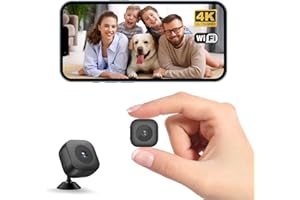 Zongbi Security Camera,4K WiFi Mini Wireless Camera,Real-Time Monitoring with App SD Card Storage Portable Surveillance Camera for Indoor