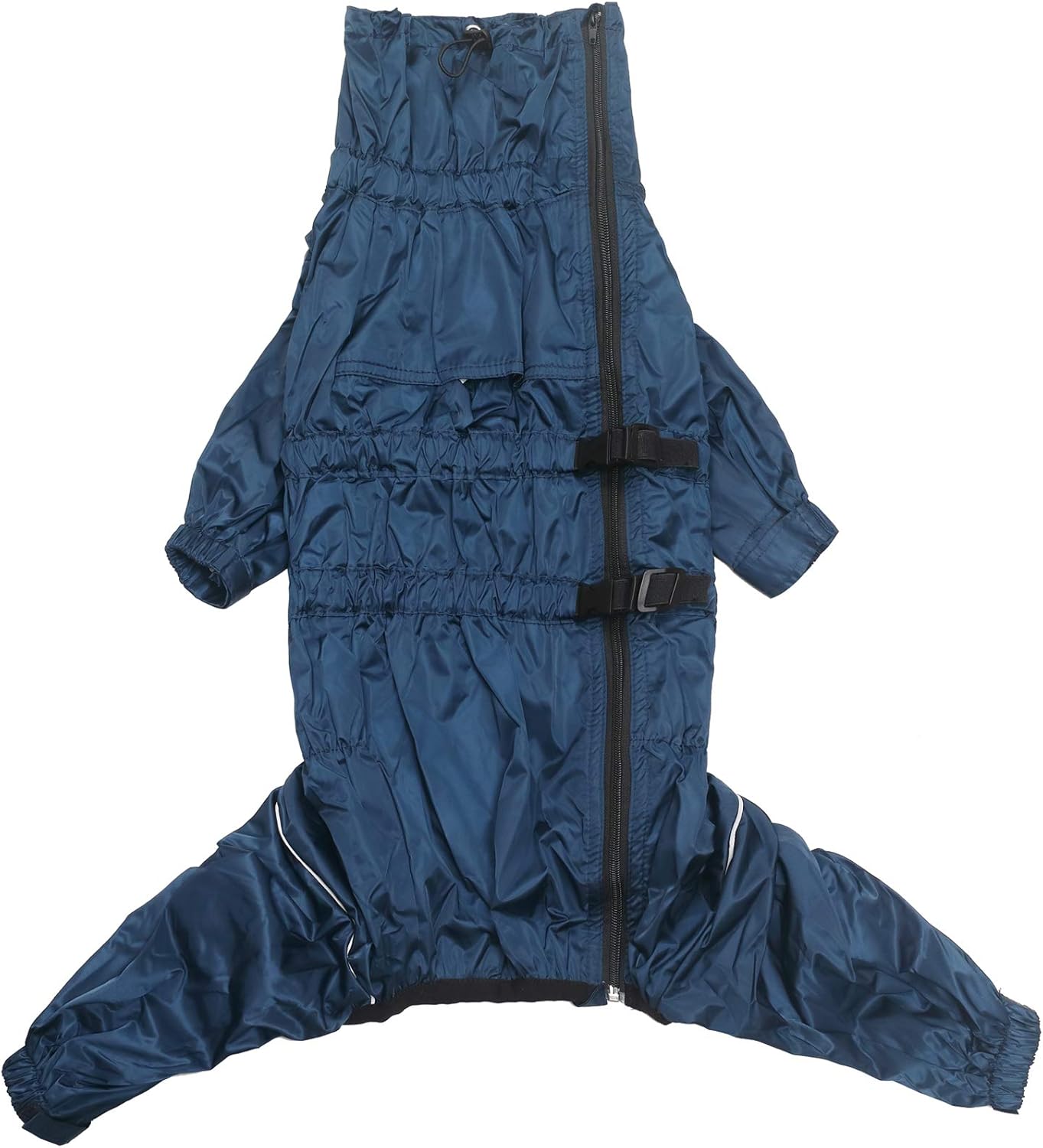 Geyecete1/2 Leg Trouser Suit,Dog Raincoat with high Waterproof for Dogs Reflective Four-Leg rain Gear Jumpsuit for Puppies Small Medium pet-Navy-M - Image 3