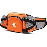 HTZPLOO Fanny Pack Waist Bag with Water Bottle Holder for Men Women Running Hiking Travel Dog Walking Workout Cycling Outdoor (Orange)