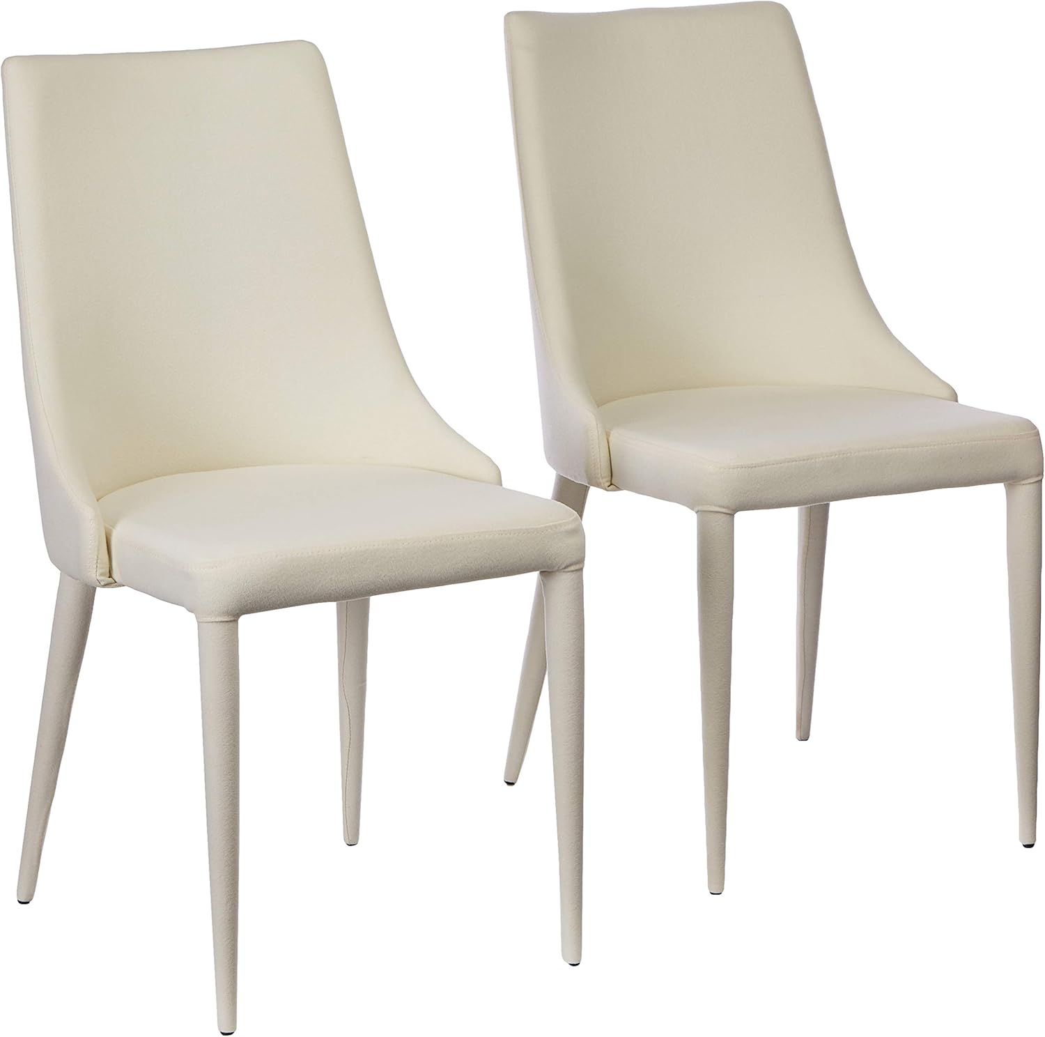 Best Sleek Beige Linen Dining Chair (Set Of 2)