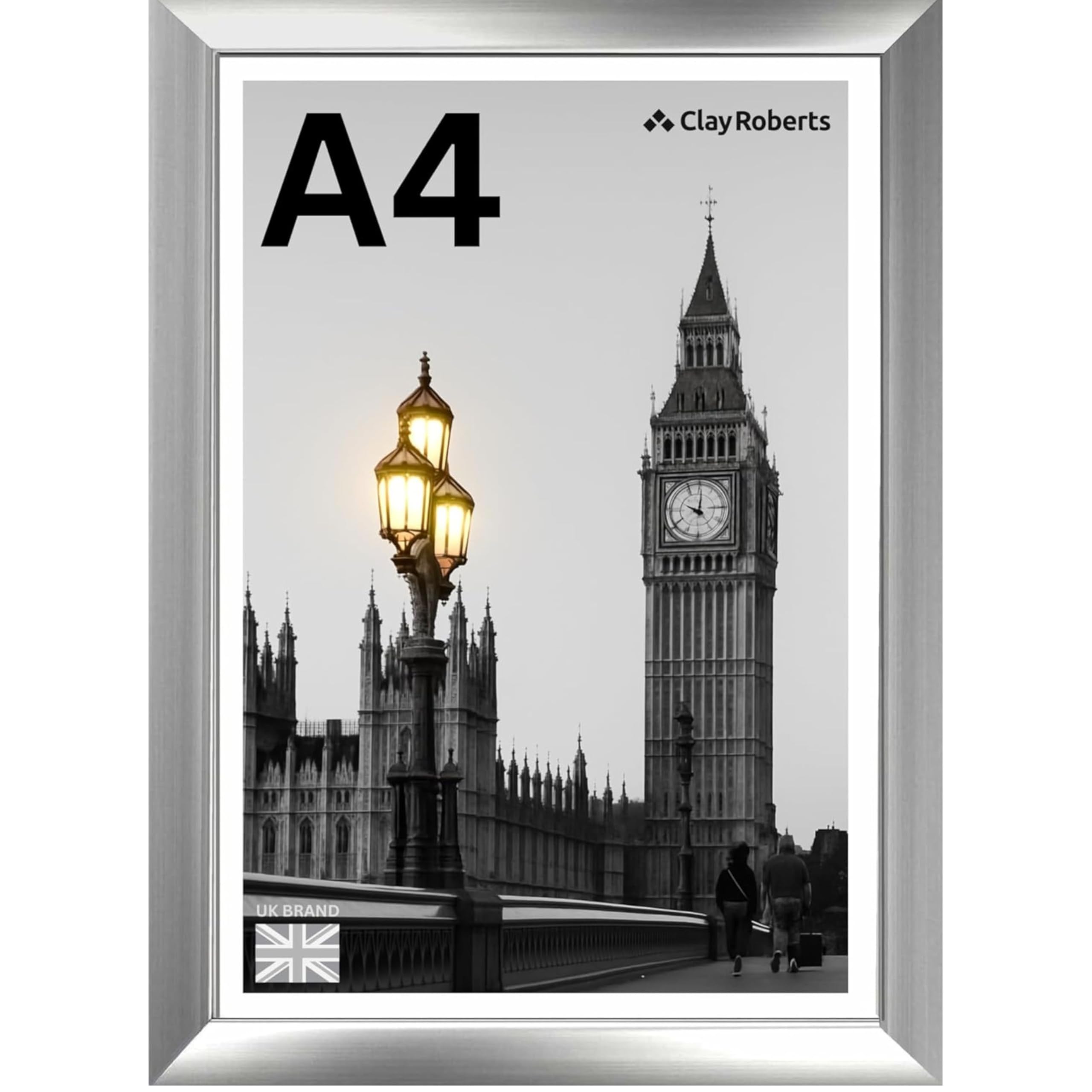 A4 Photo Frame, Silver, Pack of 6, Picture Frame, Certificate, Art Print Poster, 21cm x 29.7cm, Silver Frames, A4 Photo Collage Gallery Display