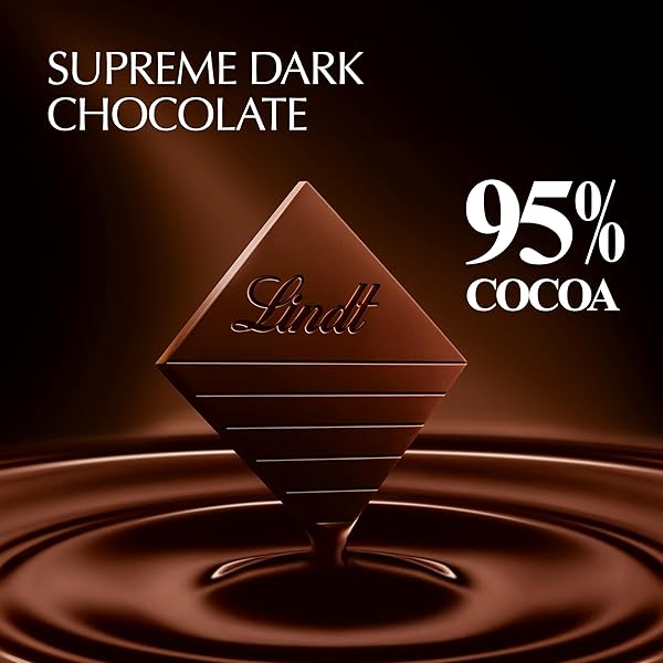 LINDT EXCELLENCE 95% COCOA DARK CHOCOLATE BAR, DARK CHOCOLATE CANDY, 2.8 OZ. (12 PACK)