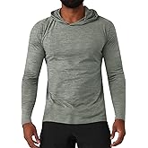 Gafeng Mens Workout Hoodie Long Sleeve Lightweight Gym Running Quick Dry Athletic Shirt with Hood