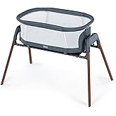 Chicco LullaGlide 3-in-1 Stationary, Gliding, and Portable Baby Bassinet, Waterproof Mattress and Fitted Sheet, Travel Bassinet for Baby Includes Carry Bag | Luna/Grey