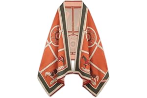 EXTREE Scarfs for Women Pashmina Silky Shawl Wrap for Evening Dressing Blanket Open Front Poncho Cape