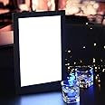 8.5" x14" Rechargeable Menu Cover Holder LED Backlit Menu Holder Illuminated Black Leatherette Menu Holde/Check Displayer for Restaurant Bars and Fine-Dining Establishments (Single Page)