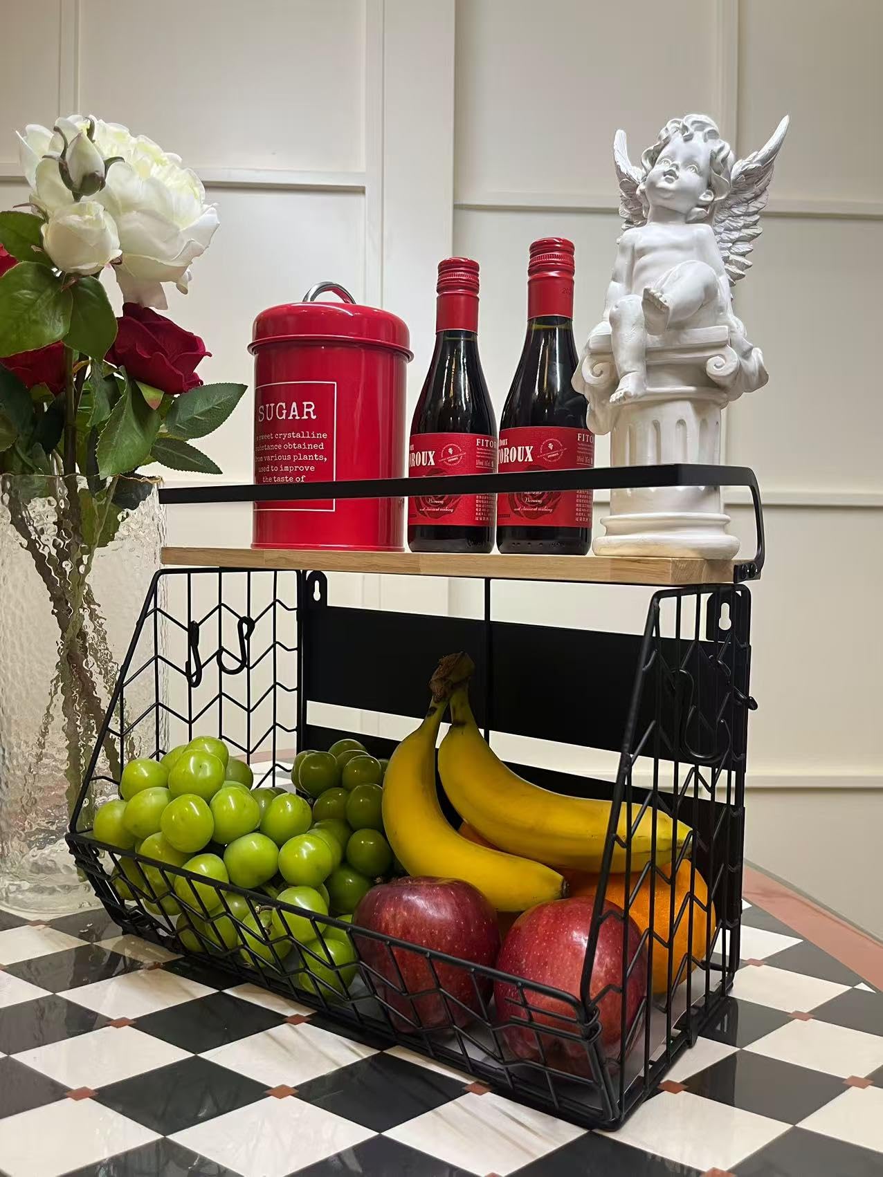 View 1 of ***Factory seal***
Yanone Magnetic basket for fridge, in morden,pretty&lovely design,magnetic shelf for Kitchen,Bathroom,Office,Holds Potatoes, Onions, Veggies, Fruits, Spice,Drinks,Snaks