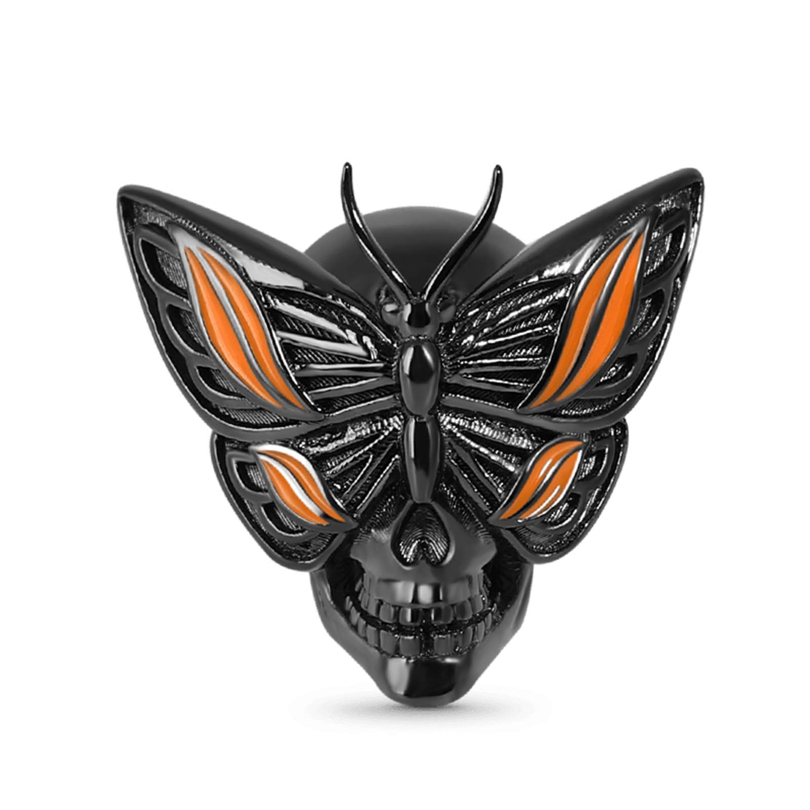 GNOCE Butterfly Skull Charm Bead Sterling Silver Black Plated Charm Bead Fit Bracelet/Necklace for Women Girls Wife Daughter