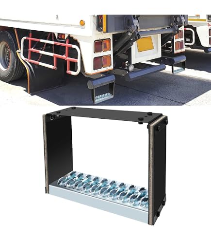 Trucker's 2-Step Semi-Trailer Ladder – Heavy-Duty Steel, Non-Slip Steps, 450LBS Capacity, Easy Slide-In Mount, Yellow
