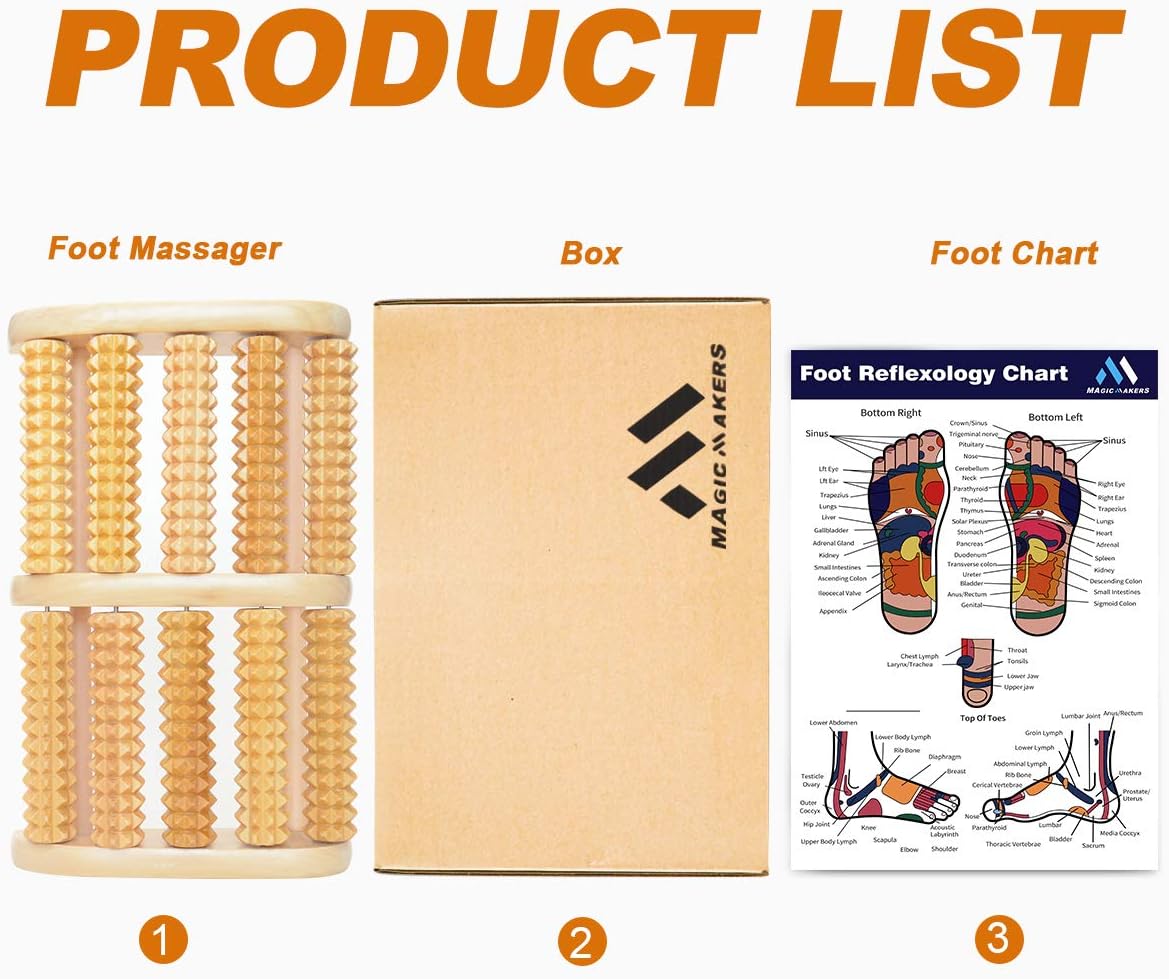 Gifts Dual Foot Massager Roller - Unique Gifts for Men, Women, Mom, Dad, Teacher - Original Shiatsu Massage for Foot, Leg, Back - Relax & Relieve Foot Pain, Plantar Fasciitis, Stress Relief: Health & Personal Care