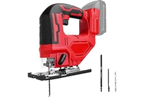 Cordless Jig Saw for Milwaukee 18V Battery, 0°-45° Bevel Cuts, Brushless Jigsaw Tool, 3-Position Orbital for Wood/Metal/PVC C