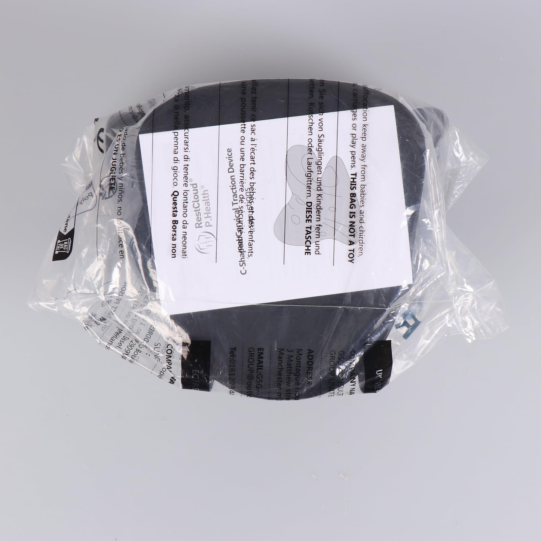 RESTCLOUD Neck and Shoulder Relaxer, Cervical Traction Device for TMJ Pain Relief and Cervical Spine Alignment, Chiropractic Pillow, Neck Stretcher (Black)