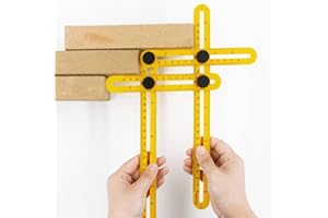 Precision Multi-Angle Measuring Ruler, ABS Plastic Angle Finder with Locking Screws for Woodworking and Tile Installation, Pr