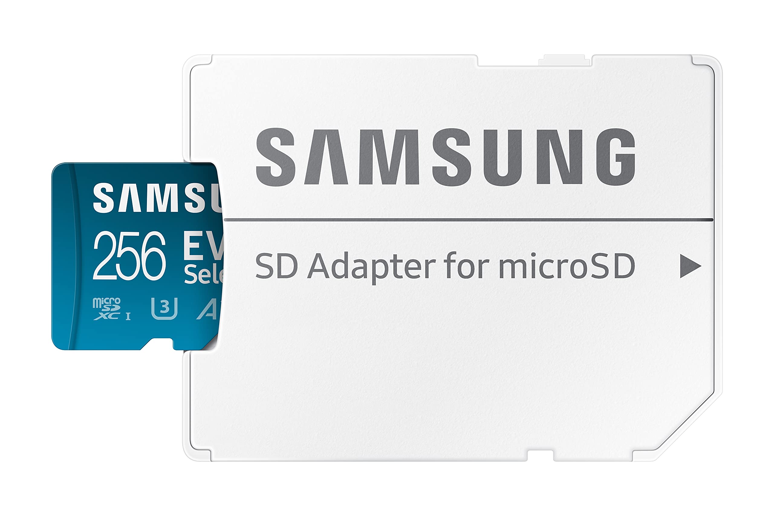 Samsung EVO Select (2024) microSD-Karte + SD-Adapter, 256 GB, Speicherkarte für Smartphone und Tablet, UHS-I U3, 4K UHD, Full HD, 160 MB/s Lesen, MB-ME256SA/EU 4