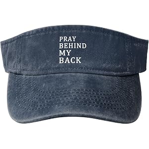 Pray Behind My Back Hat Empty Top Baseball Cap Sun Visor Hats | Pray Behind My Back Hat Funny Empty Top Baseball Cap Sun Cott