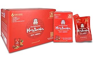 CHEONGKWANJANG HongSamWon Korean Red Ginseng Drink | Energy Drink, Pre Workout, Herbal Tea, Ginseng Supplement | Korean Red Ginseng Extract, Jujube, Ginger, Cinnamon, Goji Berry | Vegan Friendly | 60 Count