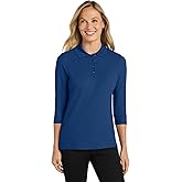 Port Authority Ladies Silk Touch 3/4-Sleeve Polo. L562