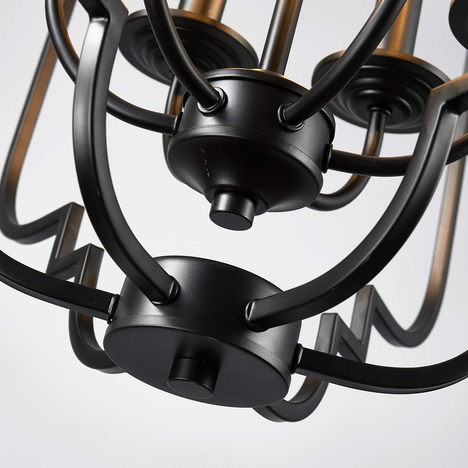 Saint Mossi 6-Lights Metal Chandelier Lighting Black Painted 23 inches Length 26 inches Height - - 