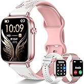 1.83'' Smart Watch for Women with Bluetooth Call (Answer/Dial), Activity Fitness Tracker with 100+ Sport Modes Heart Rate/Sleep Monitor Pedometer, Women Smartwatches Compatible Android Phone iPhone