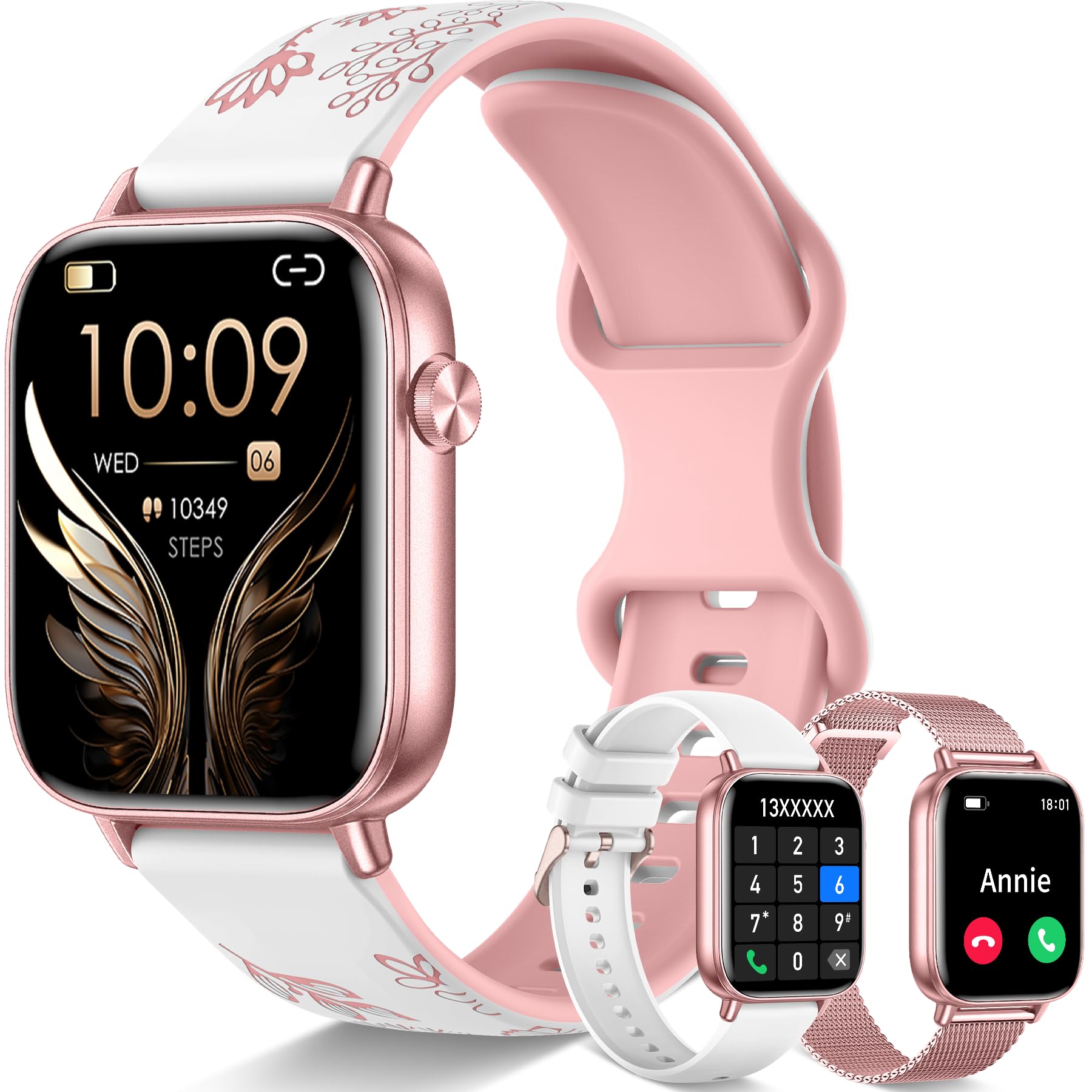 Photo 1 of 1.83'' Smart Watch for Women with Bluetooth Call (Answer/Dial), Activity Fitness Tracker with 100+ Sport Modes Heart Rate/Sleep Monitor Pedometer, Women Smartwatches Compatible Android Phone iPhone