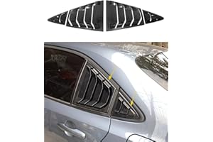 NUFAR ANUNFRRE Car Accessories Fit for Toyota Corolla 2020 2021 2022 2023 ABS (Carbon Fiber) Exterior Rear Side Window Louvers Air Vent Sun Shade Shutter Panel Cover Auto Decoration Trim 4PCS