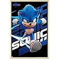 Trends International Sonic The Hedgehog 3 - Sonic Wall Poster, 22.4L x 14.7W, Blonde Framed Version