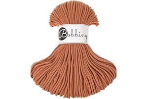 Bobbiny Junior 3mm Braided Macrame Cord (Terracotta) 108yds/330ft