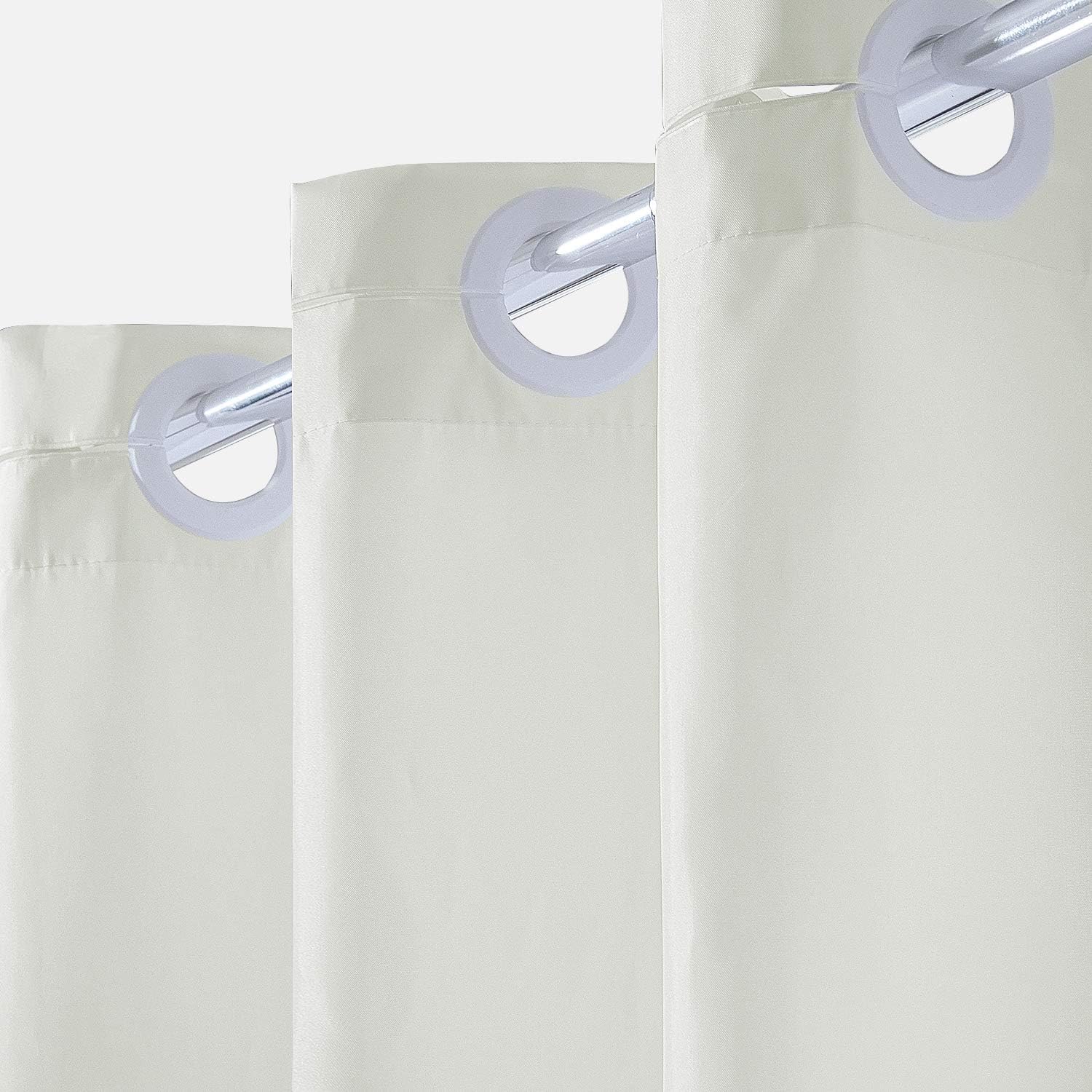 Furlinic Beige Shower Curtain Polyester Mould Proof Resistantand